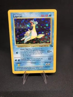 Lapras 10/62 Pokemon Fossil Holo Rare - Image 1