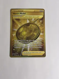 Pokemon TCG Hero's Medal Gold Secret Rare Card 201/185 Vivid Voltage - Image 2