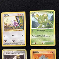 18 Vintage Pokemon Cards Scyther Rhyhorn Shellder Rattata Electrike Pikachu And - Image 3