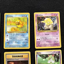 18 Vintage Pokemon Cards Scyther Rhyhorn Shellder Rattata Electrike Pikachu And - Image 4