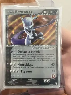 Pokemon Rocket's Mewtwo ex Team Rocket Returns Holo Ultra Rare EX 100 HP 99/109 - Image 4