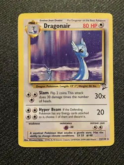 Pokemon TCG Dragonair Base Set 2 Rare Card 22/130 - Image 1