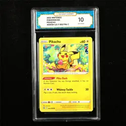 TQG 10 GEM MINT 2022 Pokemon ENG Pikachu 052/196 C - Image 1