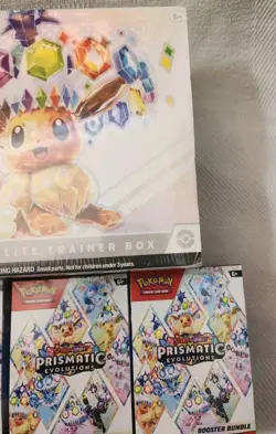 Pokemon TCG Sealed Lot -Prismatic Evolutions - 3 Booster Bundles & 1 ETB - Image 2