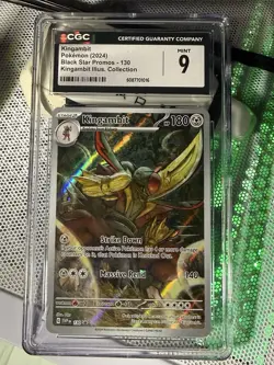 Kingambit Pokemon 2024 Black Star Promos 130 Kingambit Illus Collection CGC 9 - Image 1