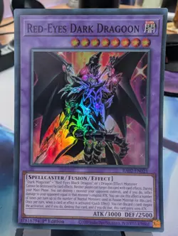 YuGiOh! Red-Eyes Dark Dragoon RA02-EN021 Super Rare 1st Ed - Image 1