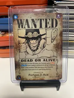 One Piece SP OP13-119 SEC Wanted Dead Or Alive Portage D Ace Alt Art English - Image 1