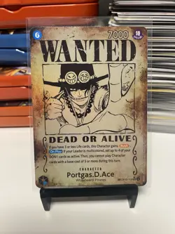 One Piece SP OP13-119 SEC Wanted Dead Or Alive Portage D Ace Alt Art English - Image 2