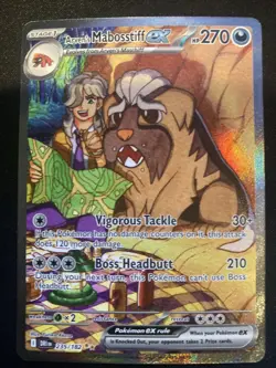 Pokemon TCG Arven's Mabosstiff EX #235/182 Sv10: Destined Rivals SIR LP - Image 1