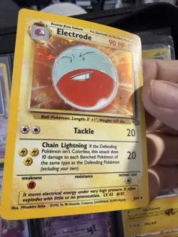 Pokemon TCG Electrode Jungle 2/64 Holo Card Unlimited Holo Rare LP MP T29 - Image 2