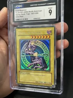 2002 Yu-Gi-Oh Dark Magician Starter Deck Yugi SDY-006 Ultra Rare CGC 9 - Image 3
