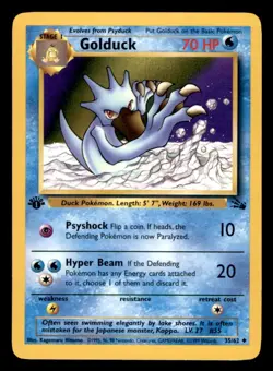 1999 Pokemon Fossil 1st Edition #35 Golduck NM/MT - Image 1