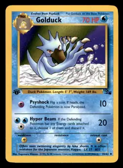 1999 Pokemon Fossil 1st Edition #35 Golduck NM/MT *d2 - Image 1