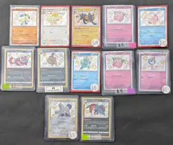 Lot (12) Pokemon Baby Shiny Holo Paldean Fates & Shining Fates Slowpoke Luxray - Image 1