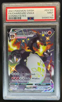 2021 Pokemon SWSH Shining Fates Charizard VMAX Shiny Vault #SV107/SV122 PSA 9 - Image 1
