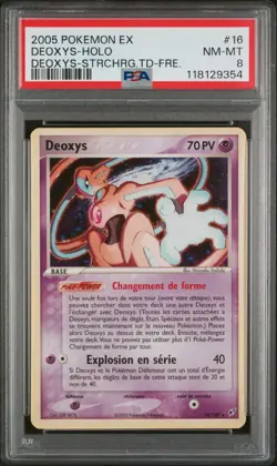 Carte Pokemon Deoxys 16/107 PSA 8 Holo Deck Ex Deoxys FR - Image 1