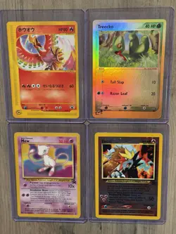 Pokemon TCG Vintage 4 Card Promo Lot - Ho-Oh (Japanese) + Treecko + Mew + Entei - Image 1