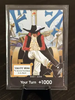 ENGLISH One Piece Card Dracule Mihawk DON!! Card OP14 THE AZURE SEA'S SEVEN - Image 1