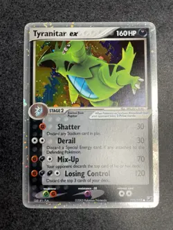 Pokemon TCG Unseen Forces Tyranitar EX Holo Reverse Holo Rare Card 111/115 HP - Image 1