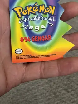 Gengar EV06 of 12 Topps Die Cut Blue Logo Pokemon Card - Image 5