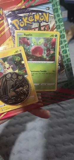 Pokemon TCG: Snorlax, Morpeko & Applin Cards with 2 Booster Packs & Coin 820650809842 - Image 4