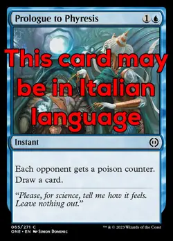 MTG PROLOGUE TO PHYRESIS FOIL EXC - PROLOGO DELLA PHYRESIS 65 - ONE - MAGIC - Image 1