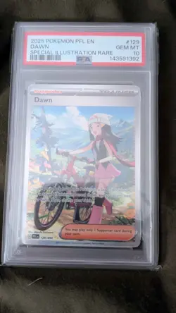 2025 POKEMON PFL EN-PHANTASMAL FLAMES SPECIAL ILLUSTRATION RARE #129 DAWN PSA 10 - Image 2