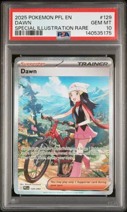 2025 POKEMON PFL EN-PHANTASMAL FLAMES SPECIAL ILLUSTRATION RARE #129 DAWN PSA 10 - Image 1