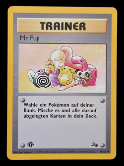 1. Edition Mr. Fuji 58/62 Fossil Deutsch Vintage Pokemon Karten - Image 1