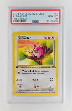 Pokemon Pummeluff 54/64 PSA 10 DE / Jungle Set 1st Edition - Image 1