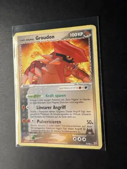 Team Magmas Groudon Pokemon Karte Deutsch 9/95 EX Team Magma vs Team Aqua - Image 2