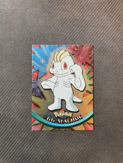 Carte Pokemon Machoc #66 Foil TOPPS Serie 1 Francais Ultra Rare - Image 1