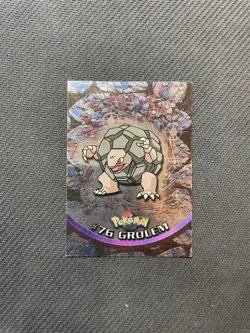 Carte Pokemon Grolem #76 Foil TOPPS Serie 1 Francais Ultra Rare - Image 1