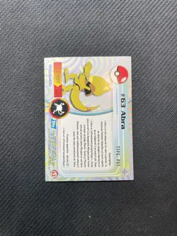 Carte Pokemon Abra #63 Foil TOPPS Serie 1 Francais Ultra Rare - Image 2