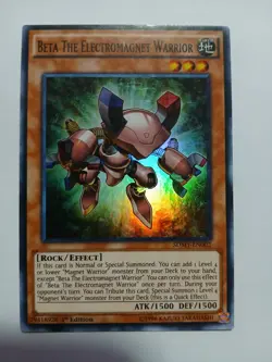 Yugioh Beta the Electromagnet Warrior Super SDMY-EN002 1st Lightly Played - Image 1