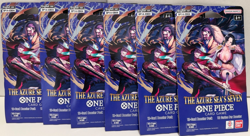 6x One Piece OP14 -THE AZURE SEA’S SEVEN -Sleeved Blister Booster Packs Lot of 6 - Image 1