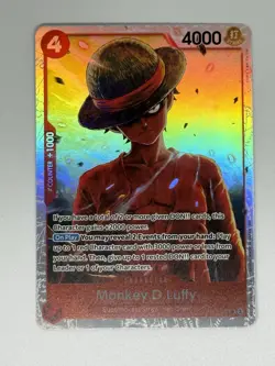 Bandai One Piece Card Game Monkey D Luffy OP12-015 SR Foil Character Card - Image 1