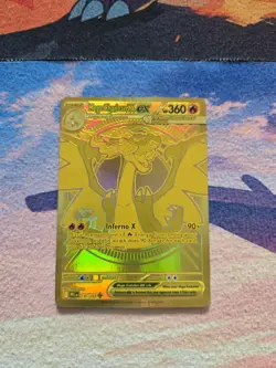 Mega Charizard X EX 130/094 Phantasmal Flames Hyper Rare Gold Pokemon Card - Image 2