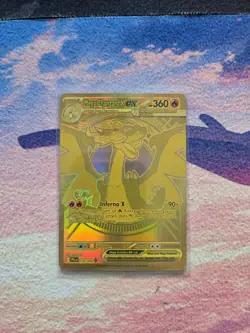 Mega Charizard X EX 130/094 Phantasmal Flames Hyper Rare Gold Pokemon Card - Image 3