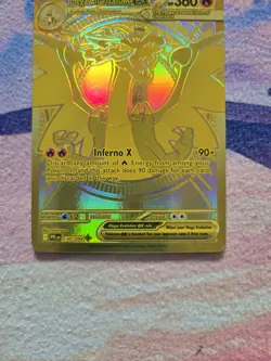 Mega Charizard X EX 130/094 Phantasmal Flames Hyper Rare Gold Pokemon Card - Image 4
