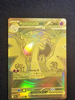 Mega Charizard X EX 130/094 Phantasmal Flames Hyper Rare Gold Pokemon Card - Image 1