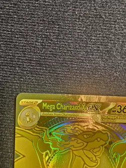 Mega Charizard X EX 130/094 Phantasmal Flames Hyper Rare Gold Pokemon Card - Image 2