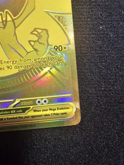 Mega Charizard X EX 130/094 Phantasmal Flames Hyper Rare Gold Pokemon Card - Image 4