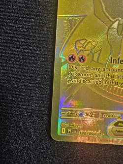 Mega Charizard X EX 130/094 Phantasmal Flames Hyper Rare Gold Pokemon Card - Image 5