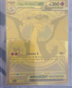 Charizard X Ex 130/094 Phantasmal Flames Mega Hyper Rare Gold Pokemon Card - Image 3