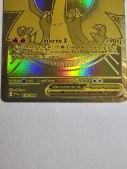 Mega Charizard X EX 130/094 Phantasmal Flames Hyper Rare Gold Pokemon Card - Image 4