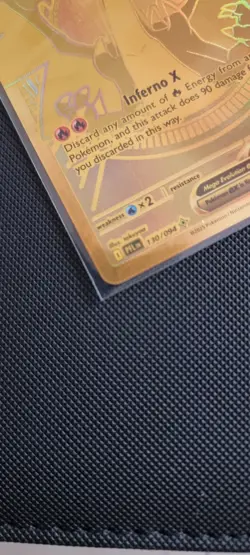 Mega Charizard X EX 130/094 Phantasmal Flames Hyper Rare Gold Pokemon Card - Image 5