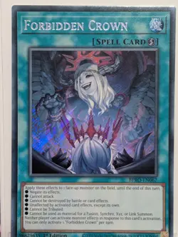 BPRO-EN067 Forbidden Crown Secret Rare 1st Edition YuGiOh Preorder - Image 1