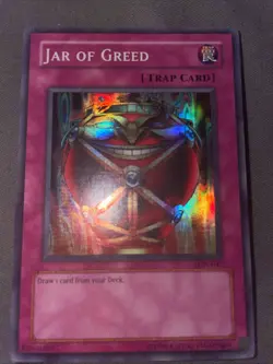 Yu-Gi-Oh! TCG Jar of Greed Labyrinth of Nightmare LON-047 Unlimited Super Rare - Image 1