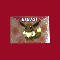 EEVEE (EIVUI)--JAPANESE MEIJI EMBOSSED PROMO FOIL POKEMON CARD - Image 1